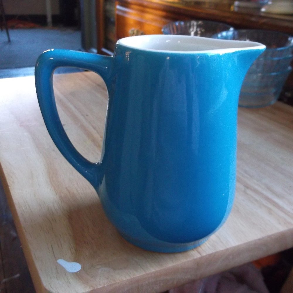 vintage hall pottery syrup pitcher